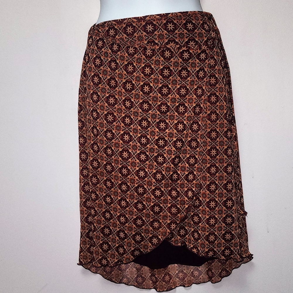 Evolution Wrap Boho Pattern Skirt S